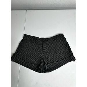 D-Signed Girls Tweedwao texture Gray Shorts Size L Cotton Blend